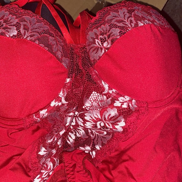 NEW INVENTORY 🔥Contrast Floral Lace Harness Underwire Teddy Bodysuit🔥 - Picture 6 of 7